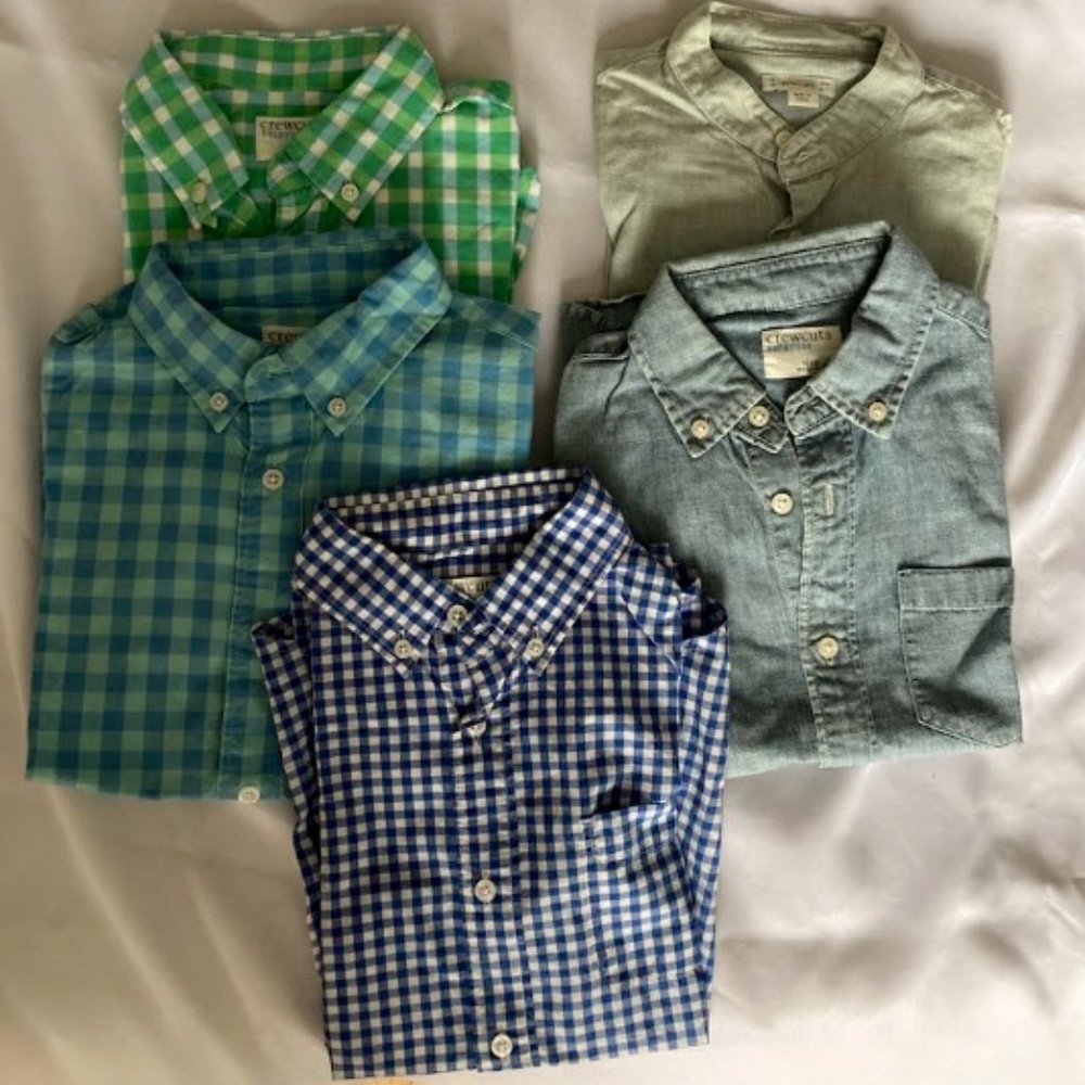 Crewcut (J. Crew), size 6-7, short & long sleeve shirts, multiple items/colors